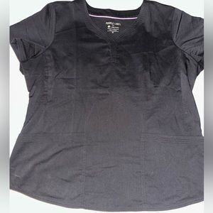 Black healing hands scrub top 2X